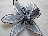 Квітка для волосся, тонка ручна робота, колір на ваш вибір., фото 4