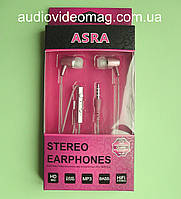 Гарнітура ASRA 3.5 мм (4pin), колір - рожевий перламутр, для всіх телефонів