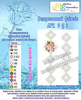 Водорозчинний пришивний флізелін з нанесеним малюнком  (Модна вишивка)