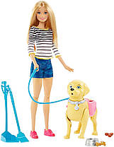 Лялька Барбі прогулянка з собакою Barbie Girls Walk and Potty Pup with Blonde Doll Дніпр