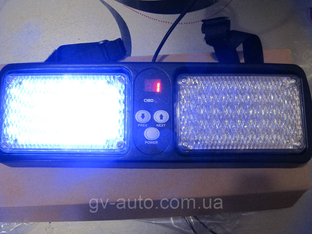 Стробоскоп на дашок синій LED Visor Strob. 32 см.