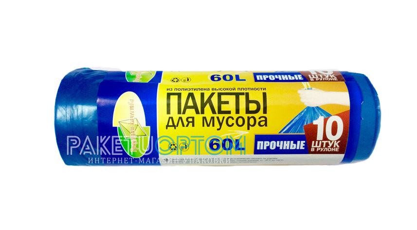 Пакети для сміття із зав'язками 60 л.10 шт. "Традиції якості"