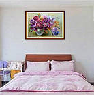 Алмазна вишивка, букет ірисів, 40х30 см, часткова викладка, фото 5