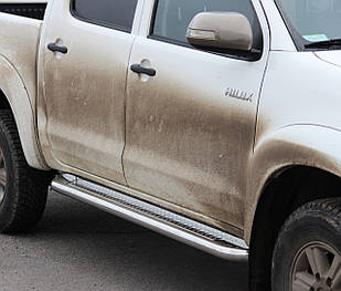 Підніжки на Toyota Hilux (2004-2015) Тойота Хайлюкс PRS