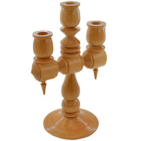 Канделябр на 3 свечи, светлый