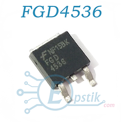 FGD4536, транзистор IGBT N Channel, 360В, 50А, TO252