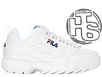 Женские кроссовки Fila Disruptor II 2 Leather White/Navy Blue/Red FW01655-111