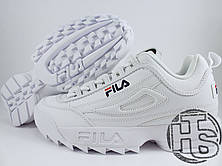 Жіночі кросівки Fila Disruptor II 2 Leather White/Navy Blue/Red FW01655-111, фото 3