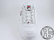 Жіночі кросівки Fila Disruptor II 2 Leather White/Navy Blue/Red FW01655-111, фото 5