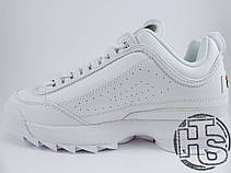 Жіночі кросівки Fila Disruptor II 2 Leather White/Navy Blue/Red FW01655-111, фото 6