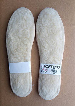Устілки для взуття хутро зима на шкіркартоні розмір 40