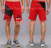 Шорты Мужские Рибок красные трикотажные легкие для спорта UFC REEBOK