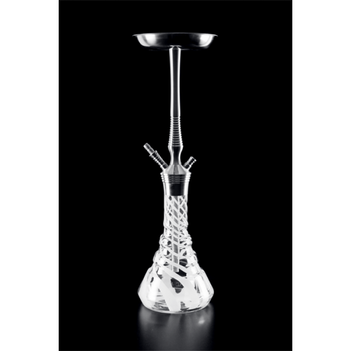 Кальян KAYA White Zebra INOX 630CE Gastro 2S висота 68 см на 2 персони