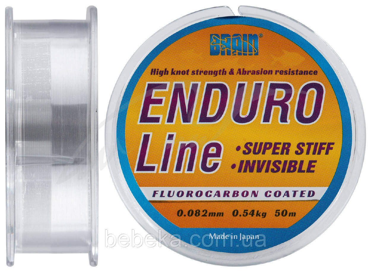 Волосінь Brain Enduro 50 m 0,082 mm #0.25, 0.54 кг, 1.2 lb, ц.: smoke (1858.70.06)