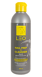 2 в 1 Засіб для знежирення нігтя та зняття липкого шару LEO Cleanser&Nail prep, 300 мл