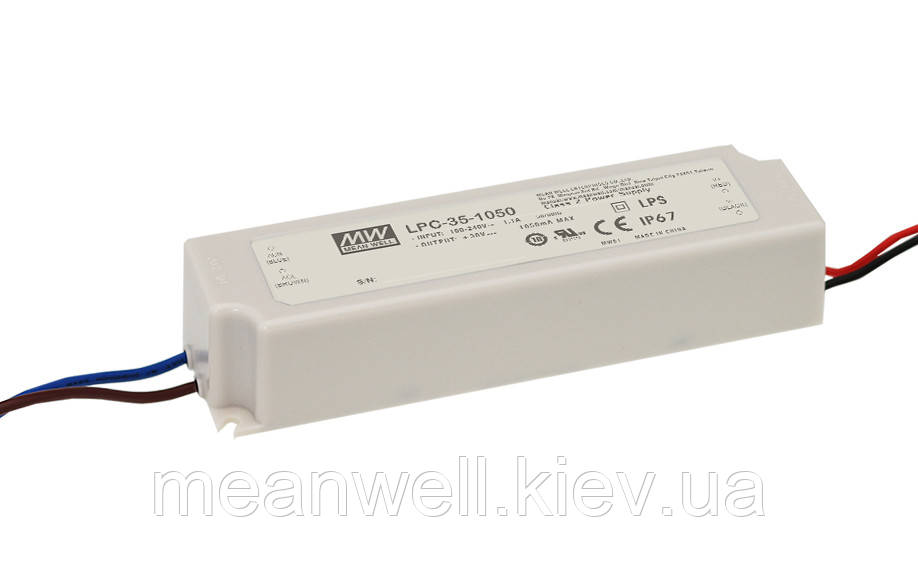 LPC-35-700 Блок живлення Mean Well Драйвер для світлодіодів (LED) 33.6 Вт, 9~48 В, 700 мА, фото 1
