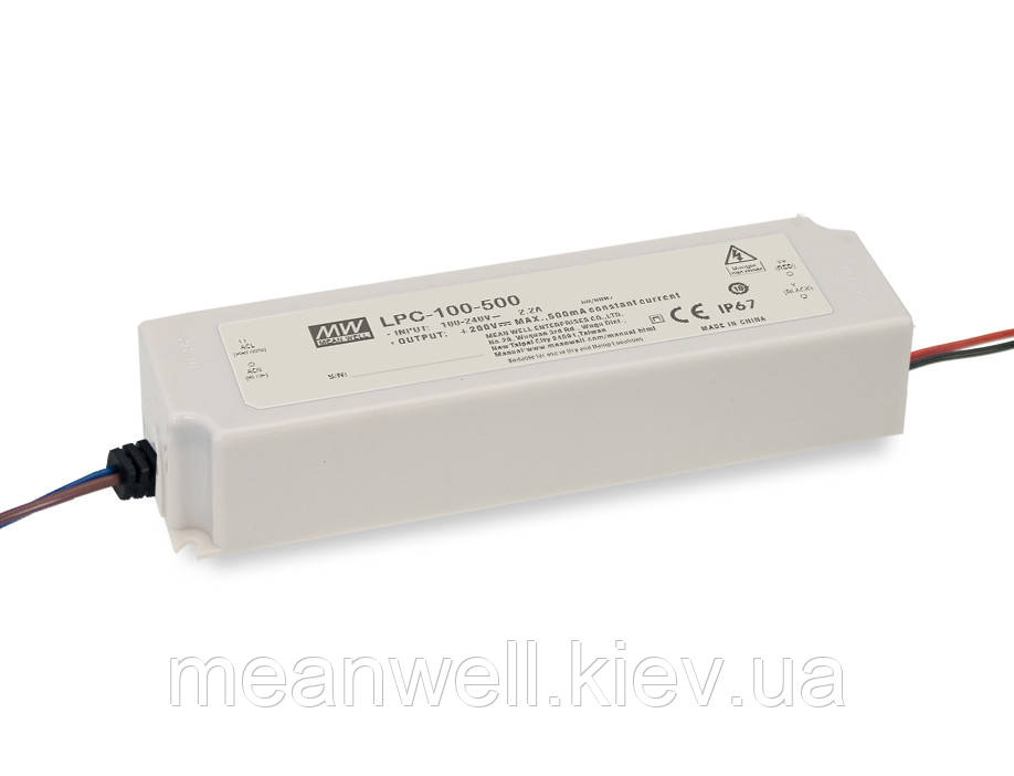LPC-100-1400 Блок живлення Mean Well Драйвер для світлодіодів (LED) 100.8 Вт, 36 ~ 72 В, 1400 мА