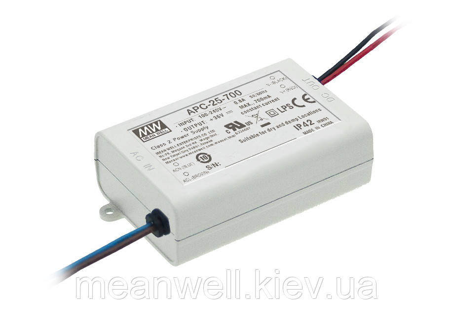 APC-25-500 Блок живлення Mean Well Драйвер для світлодіодів (LED) 25.2 Вт, 15~50 В, 500 мА