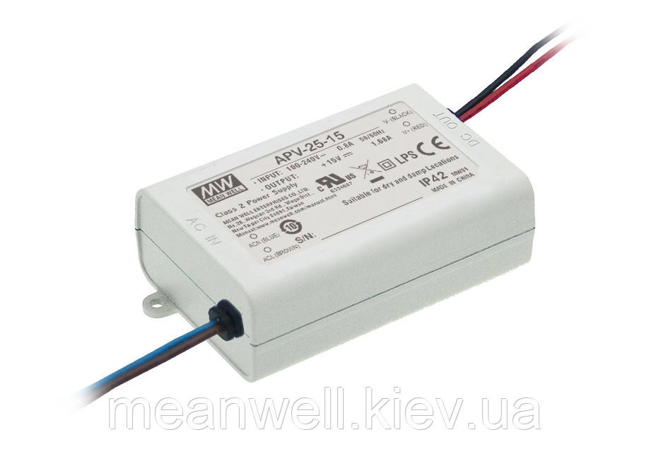 APV-25-24 Блок живлення Mean Well 25вт, 24в, 1А, фото 1