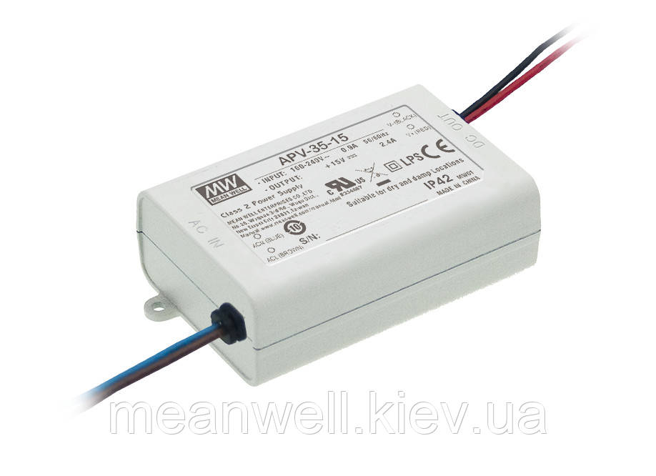 APV-35-24 Блок живлення Mean Well 35вт, 24в, 1.5 А, фото 1