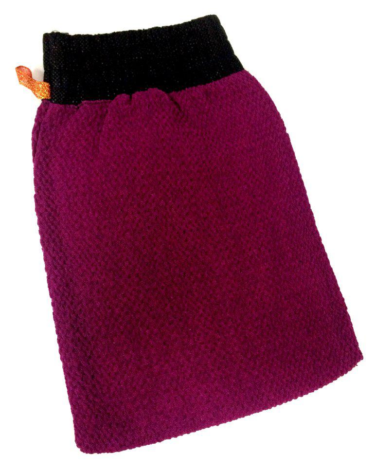 Кесе-рукавичка для пілінгу в хамамі (середньої текстури) фіолетова