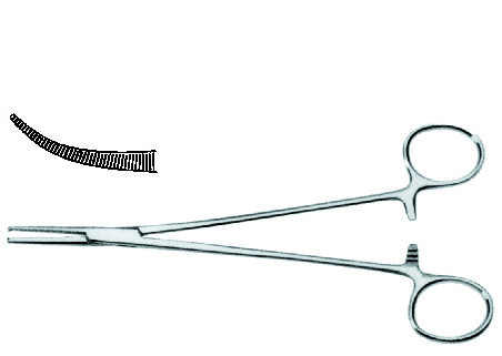 Затискач кровоспинний "Москіто", вигнутий, 180 мм, фото 1