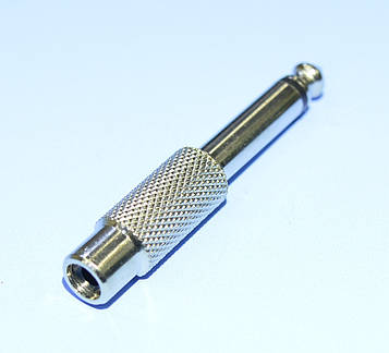 Перехідник шт. jack-6,3 моно - гн. RCA, металевий корпус 2-0022