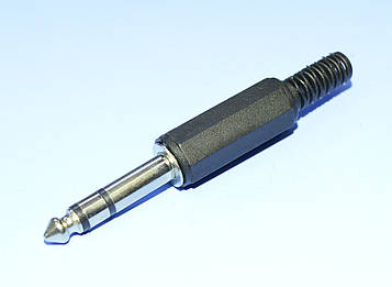 Штекер Jack-6,3 стерео, пластмасовий корпус 1-0063