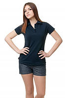 Женская футболка-Поло с коротким рукавом - темно-синий