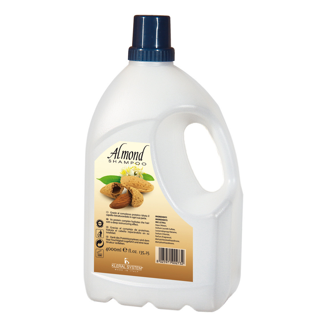 KLERAL SYSTEM Shampoo Almond Мигдальний шампунь, 4000 мл