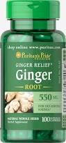 Корінь імбиру, Puritan's Pride Ginger Root 550 mg 100 Capsules