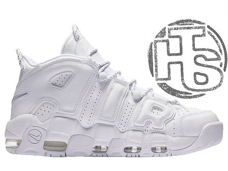 Чоловічі кросівки Nike Air More Uptempo 96 Triple White 921948-100, фото 1