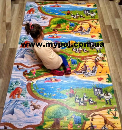 Дитячий килимок Кіндер підлога, Мадагаскар, теплий 2*1,2 м, фото 2