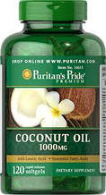 Puritan's Pride Coconut Oil 1000 mg 120 Rapid Release Softgels