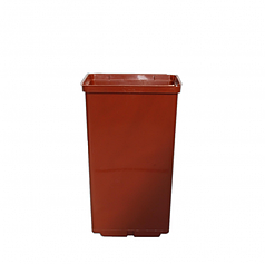 Горщик квадратний зі щільного пластику 12*12*19,5 см Алеана