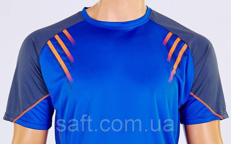 Футбольная форма Captain (PL, р-р M-XXL, синий-черный, шорты синие) - фото 2 - id-p635355820