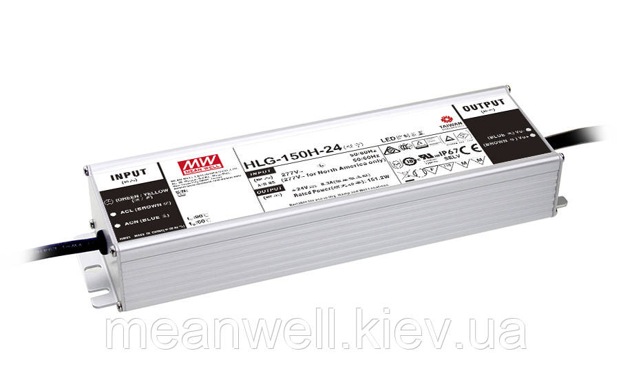 HLG-150H-54A Блок живлення Mean Well 151,2 вт, 2,8 А, 49 ~ 58 V IP67