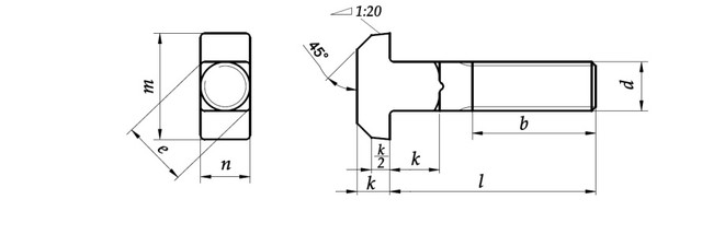 Болт т-образный М8 DIN 186 ГОСТ 13152 🔷 купить в ОГУН ГРУПП