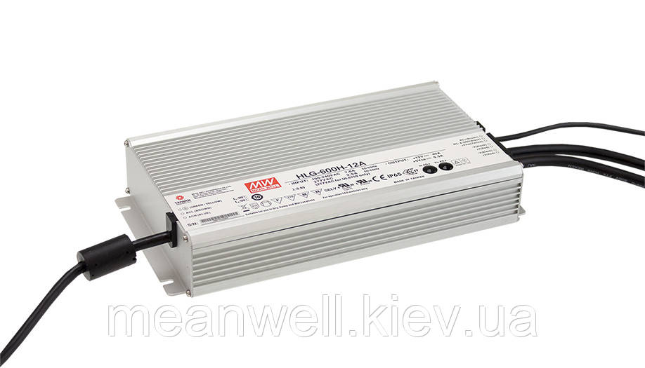 HLG-600H-12A Блок живлення Mean Well 480 вт, 40A, 12в IP65.