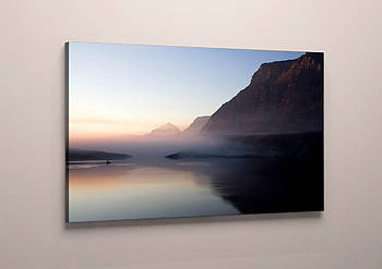 Картина фотодрук на полотні Пейзаж Схід сонця Гори 60х40