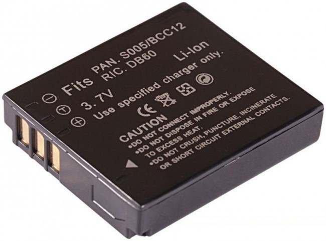 Батарея для PANASONIC CGA-S005, CGA-S005A, CGA-S005A/1B, CGA-S005E, CGA-S005E/1B, DMW-BCC12, DMC-FS1, DMC-FS2, фото 1