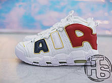 Чоловічі кросівки Nike Air More Uptempo 96 Navy Blue/Red/Gold/White 414962-108, фото 2