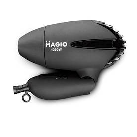 Фен дорожній Magio MG-164 (1200 Вт) зі складаною ручкою | Компактний фен для подорожей | 2 режими швидкості та температури