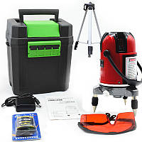 Набір професійний лазерний рівень нівелір 5 ліній 6 точок штатив з триногою 120см