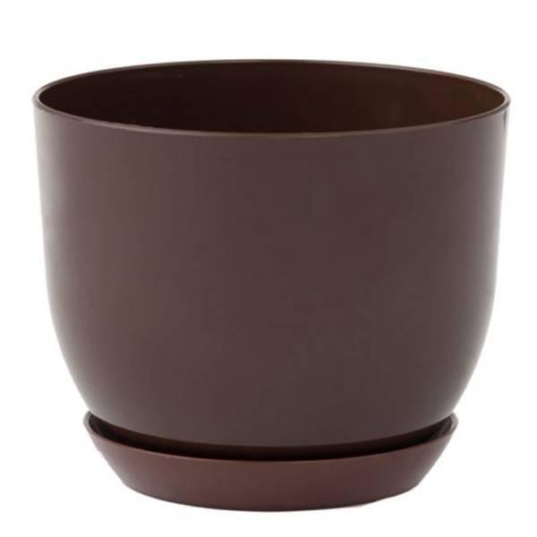 Горщик класик для рослин Коричневий 13 см, фото 1