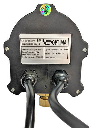 Електронне реле тиску Optima EP-1 із захистом сухого ходу, фото 2