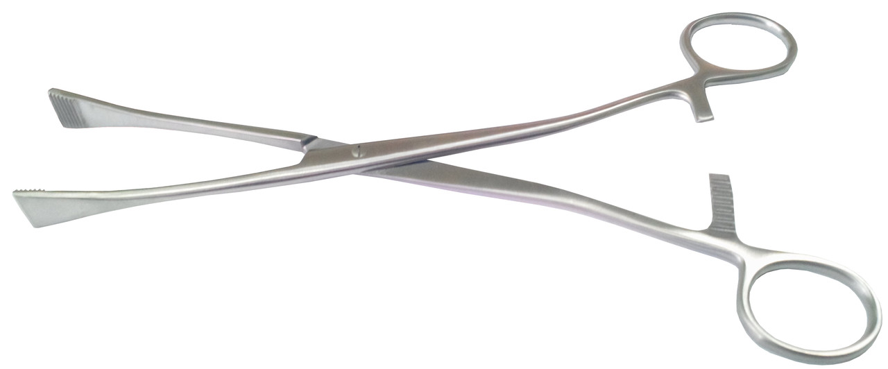 Затискач для зупинки кровотечі шийки матки. Довжина 21 см, фото 1