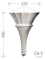 Светильник настенный из гипса, гипсовый светильник Св-3