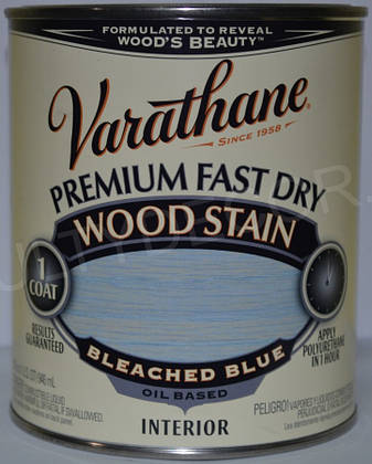 Морилка для дерева Varathane, колір вибілений блакитний (Bleached Blue), банка 0,946 л, фото 3