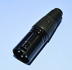 Штекер CANON (XLR) кабельний 3pin 1-0209-1(1-0210М)